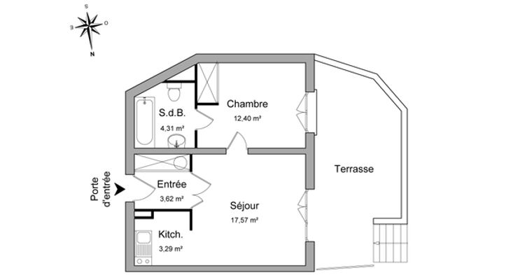 appartement 2 pièces à louer MONTESSON 78360 41.2 m²
