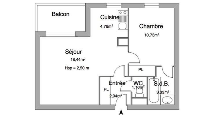 appartement 2 pièces à louer COLOMIERS 31770 41.4 m²
