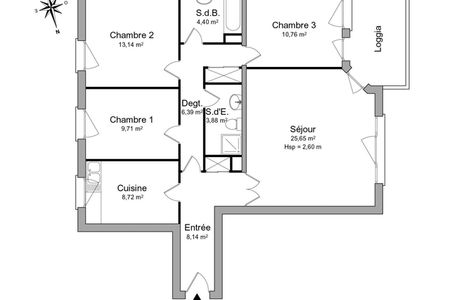 appartement 4 pièces à louer LE VESINET 78110 90.8 m²