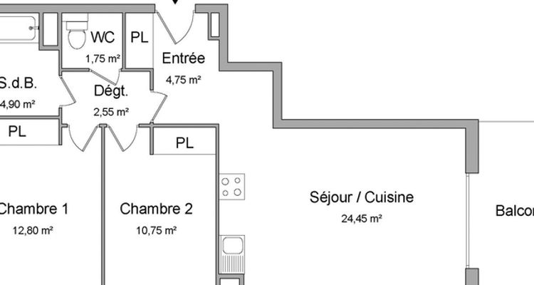 appartement 3 pièces à louer PERON 01630 62 m²