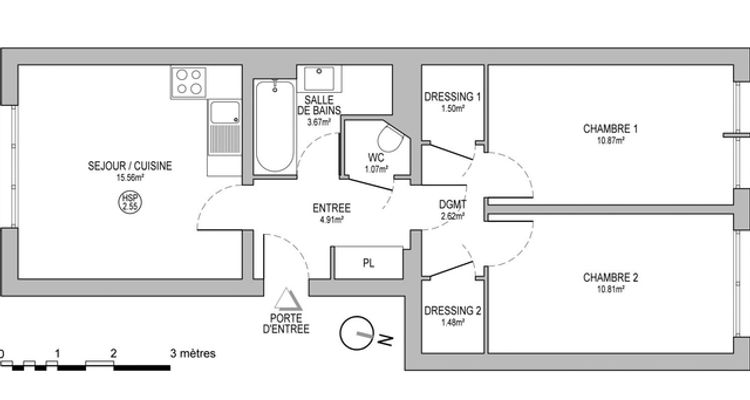 appartement 3 pièces à louer STRASBOURG 67000 52.5 m²