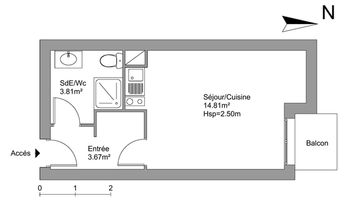 appartement 1 pièce à louer MONTPELLIER 34090 22.2 m²