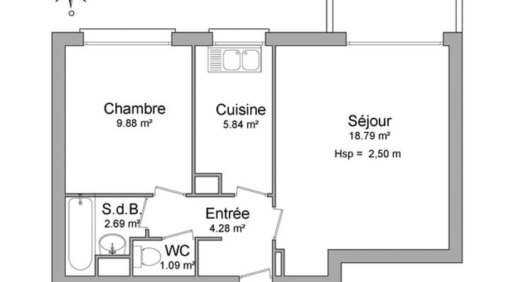 Vue n°1 Appartement 2 pièces à louer - Montrouge (92120) 1 220 €/mois cc