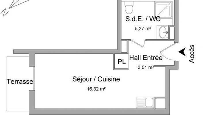 appartement 1 pièce à louer NICE 06100 25.1 m²