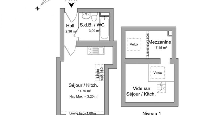 appartement 2 pièces à louer LILLE 59800 28.6 m²
