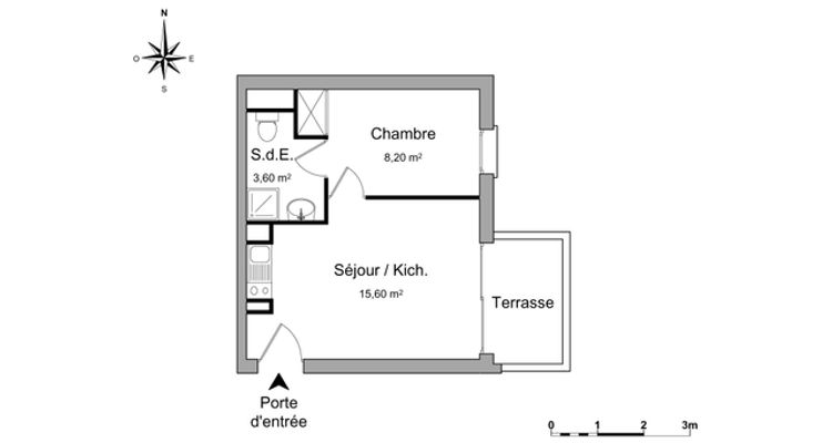 appartement 2 pièces à louer MONTPELLIER 34090 27.4 m²