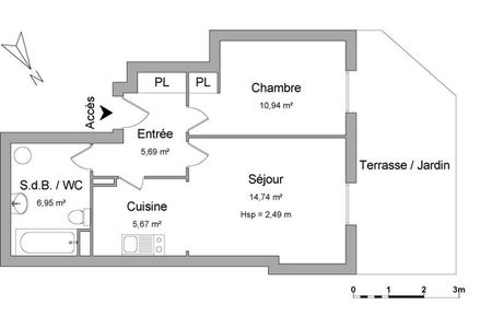 appartement 2 pièces à louer LE PLESSIS-ROBINSON 92350 44 m²