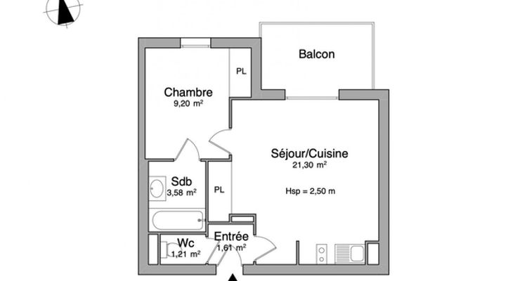 appartement 2 pièces à louer FENOUILLET 31150 36.9 m²