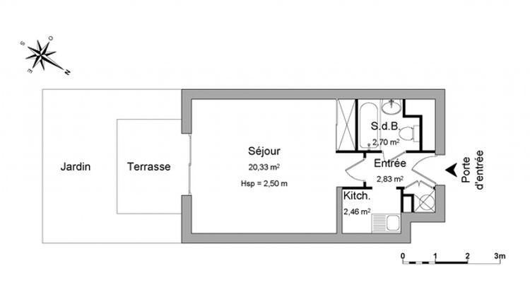 appartement 1 pièce à louer BOURG LA REINE 92340 28.3 m²