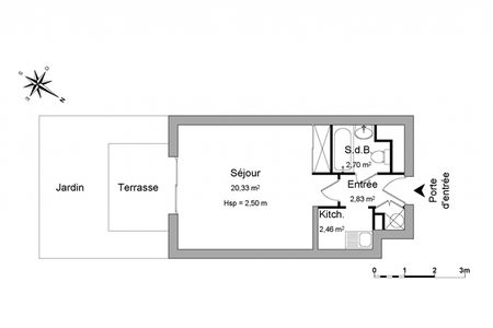 appartement 1 pièce à louer BOURG LA REINE 92340 28.3 m²