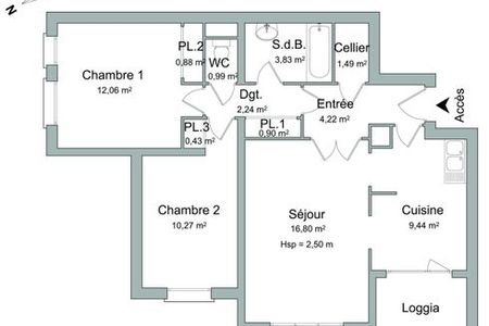 Vue n°2 Appartement 3 pièces à louer - Chatou (78400) 1 050 €/mois cc