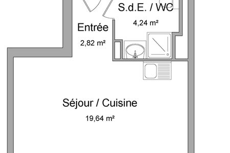 appartement 1 pièce à louer STRASBOURG 67100 26.7 m²