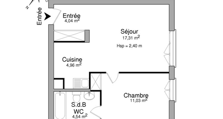 appartement 2 pièces à louer VILLEBON SUR YVETTE 91140 41.9 m²