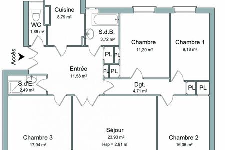 Vue n°2 Appartement 5 pièces T5 F5 à louer - Paris 6ᵉ (75006)