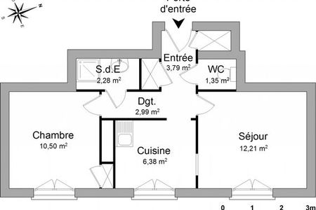 Vue n°3 Appartement 2 pièces à louer - DIJON (21000) - 39.5 m²