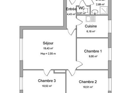Vue n°3 Appartement 4 pièces à louer - Rennes (35700) 770 €/mois cc