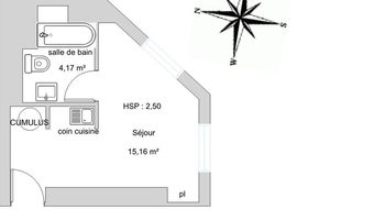 appartement 1 pièce à louer BESANCON 25000 19.3 m²