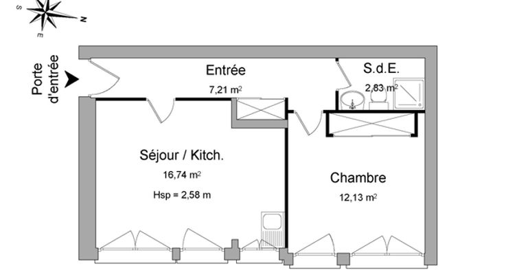 Vue n°1 Appartement 2 pièces T2 F2 à louer - L'etang La Ville (78620)