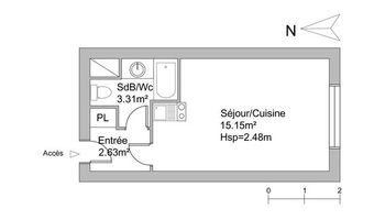 appartement 1 pièce à louer STRASBOURG 67000 21.09 m²