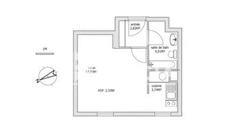 appartement 1 pièce à louer LILLE 59800 28.1 m²