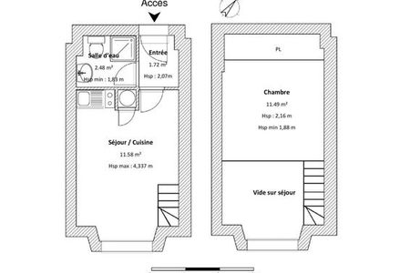Vue n°2 Appartement 2 pièces à louer - TOULOUSE (31000) - 27.27 m²