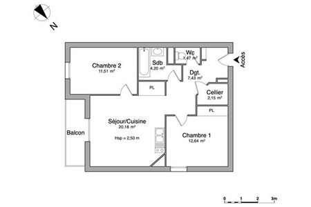 appartement 3 pièces à louer LANGON 33210