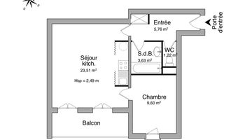 appartement 2 pièces à louer NANCY 54000 43.7 m²