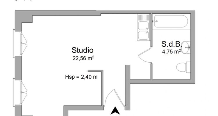 appartement 1 pièce à louer BESANCON 25000 27.3 m²