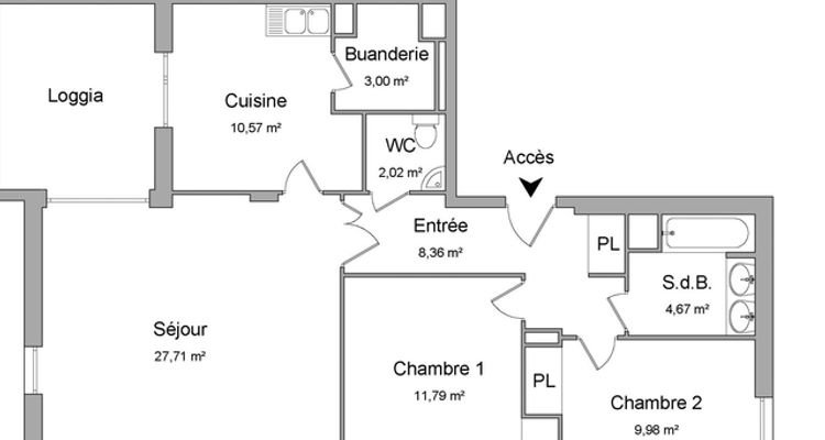 appartement 3 pièces à louer SAINT NAZAIRE 44600 78.1 m²