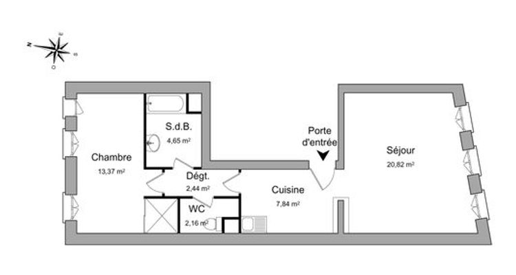 appartement 2 pièces à louer MARSEILLE 1er 13001 51.28 m²