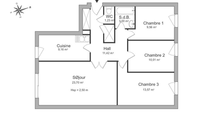 appartement 4 pièces à louer ROUEN 76100 81.7 m²