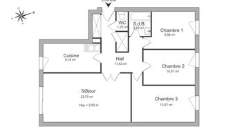 appartement 4 pièces à louer ROUEN 76100 81.7 m²