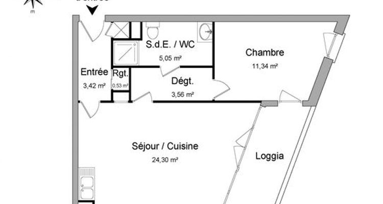 appartement 2 pièces à louer ROUBAIX 59100 48.2 m²
