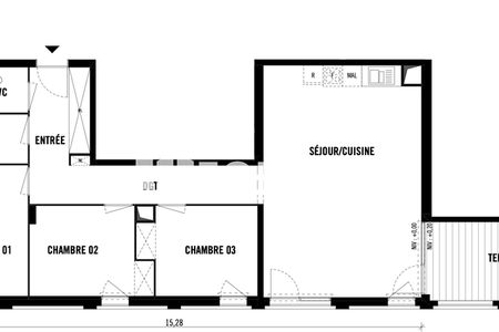Vue n°2 Appartement 4 pièces T4 F4 à vendre - Toulouse (31400)