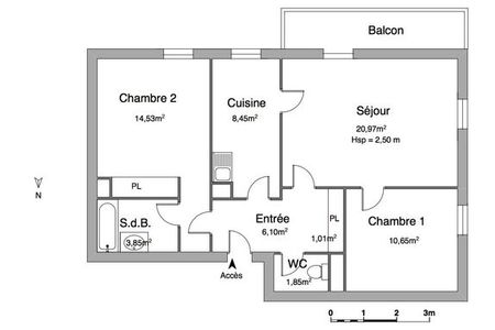 appartement 3 pièces à louer COURBEVOIE 92400 68.42 m²