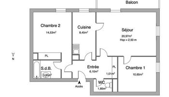 appartement 3 pièces à louer COURBEVOIE 92400 68.42 m²