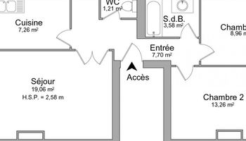 appartement 3 pièces à louer ROCHEFORT 17300 61 m²