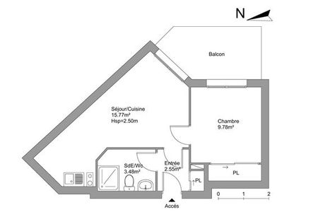 appartement 2 pièces à louer TOULOUSE 31300 31.58 m²