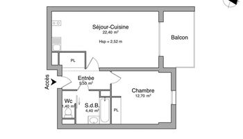 appartement 2 pièces à louer MONTPELLIER 34000 46.4 m²