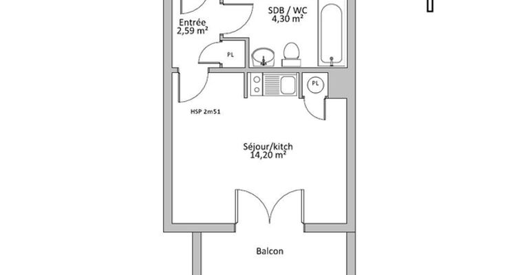 appartement 1 pièce à louer LILLE 59800 21.1 m²