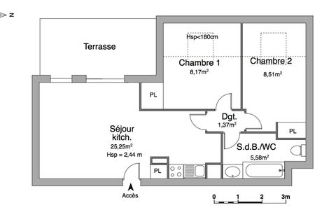 appartement 3 pièces à louer EYSINES 33320 48.9 m²