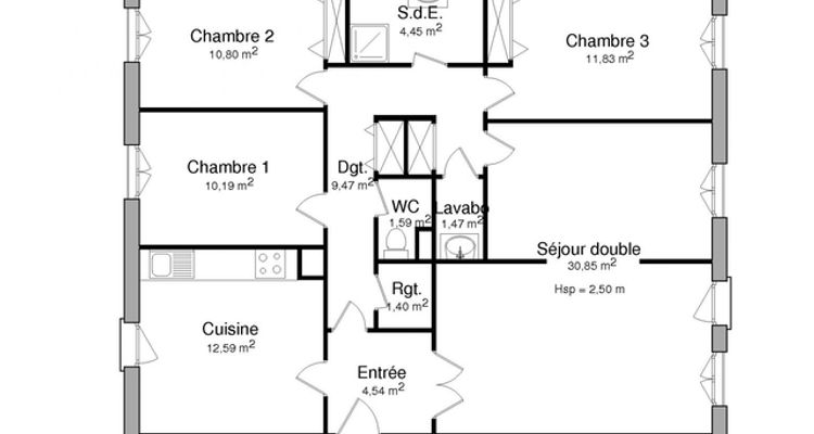 appartement 5 pièces à louer NANCY 54000 99.2 m²