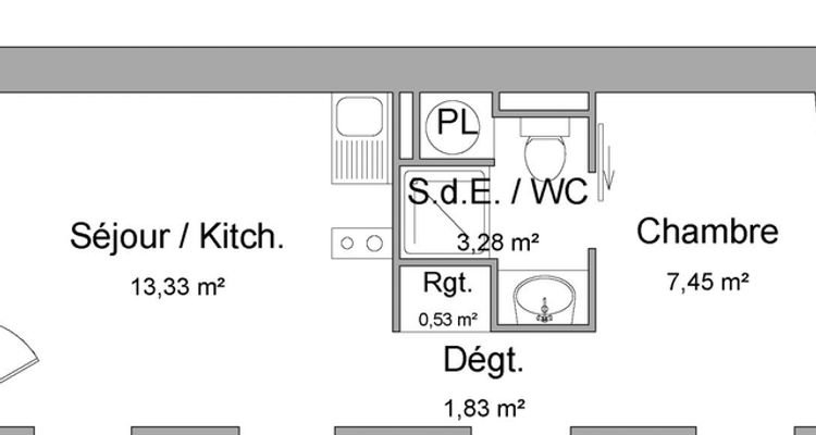 appartement 2 pièces à louer DIEPPE 76200 27.6 m²