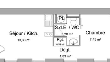 appartement 2 pièces à louer DIEPPE 76200 27.6 m²
