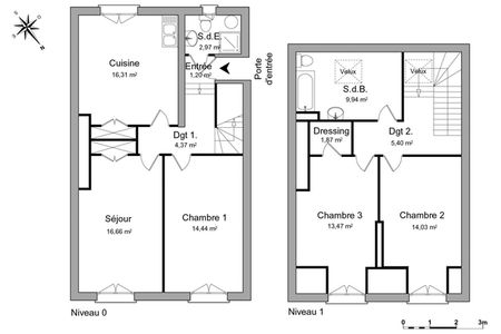 Vue n°2 Appartement 4 pièces T4 F4 à louer - Grosbliederstroff (57520)