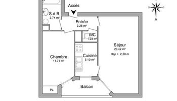 appartement 2 pièces à louer ORLEANS 45000 45.28 m²