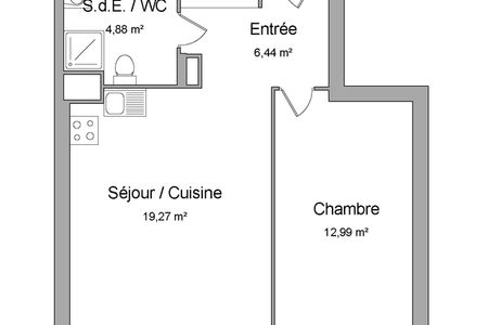 Vue n°2 Appartement 2 pièces T2 F2 à louer - Cormeilles En Parisis (95240)