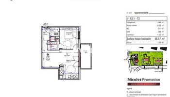 appartement 2 pièces à louer EYBENS 38320 46.57 m²