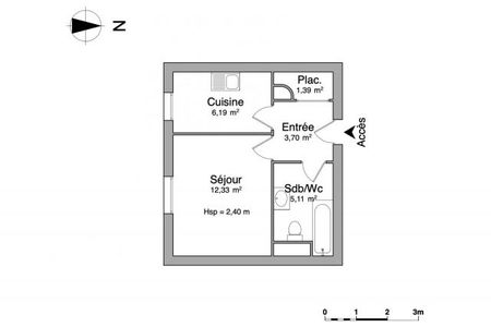 Vue n°2 Appartement 1 pièce à louer - DIJON (21000) - 28.72 m²