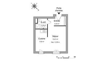 appartement 1 pièce à louer CHARTRES 28000 28.5 m²